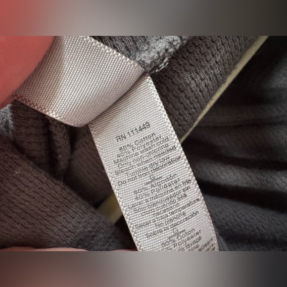 NEW Long Trail Brewing Co. Gray Thermal Hoodie NWOT Waffle Long Sleeve Hooded - Picture 8 of 9